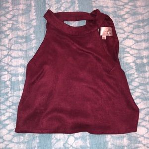 J. O. A. Velvet Halter top. Size M. Worn once.